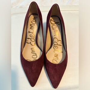 Sam Edelman burgundy suede pumps. 7.5